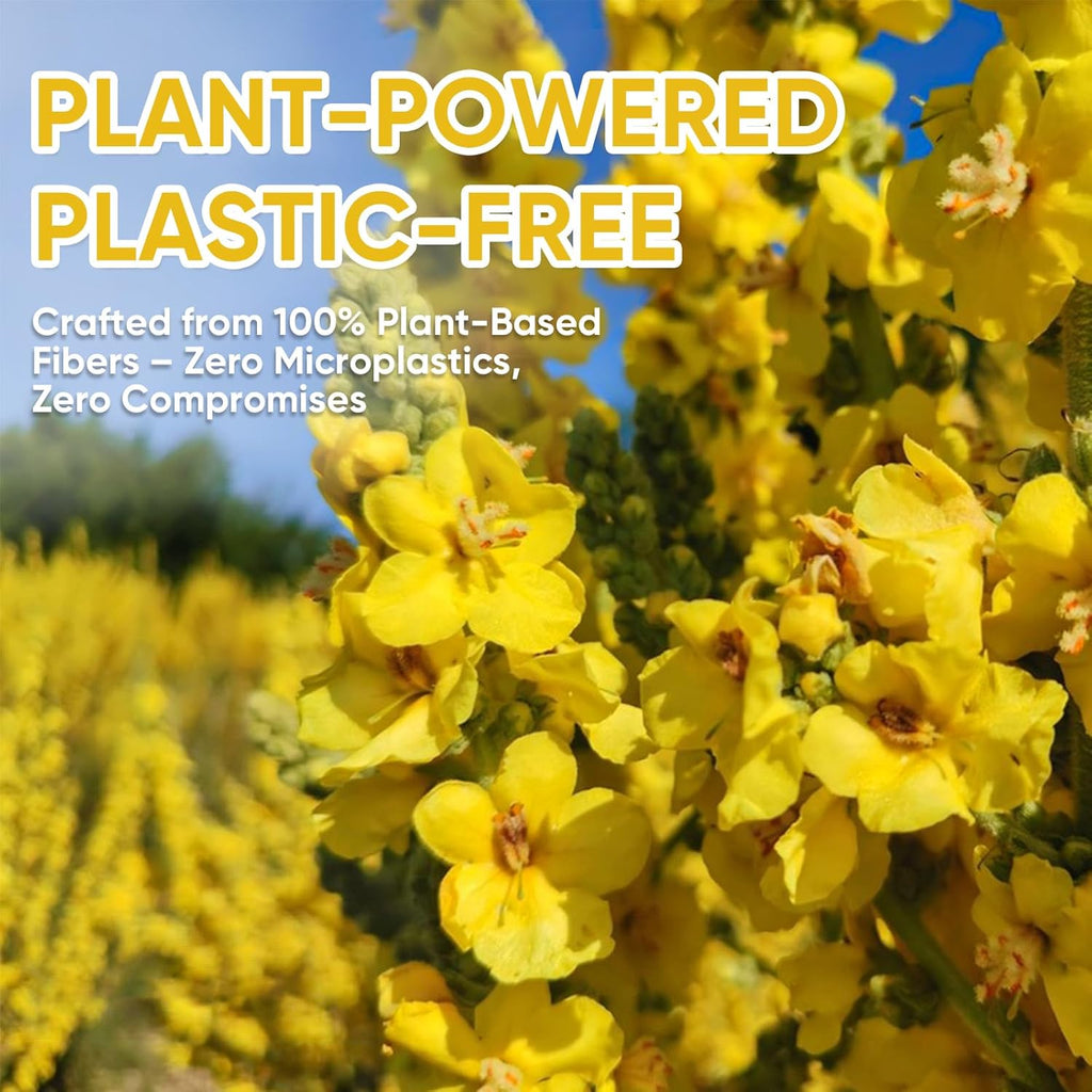 TEAWOO 60 Mullein Leaf Tea Bags, From 100% Natural Mullein Leaves for Lungs Health and Respiratory Support, Gluten-Free, Vegan, Non GMO